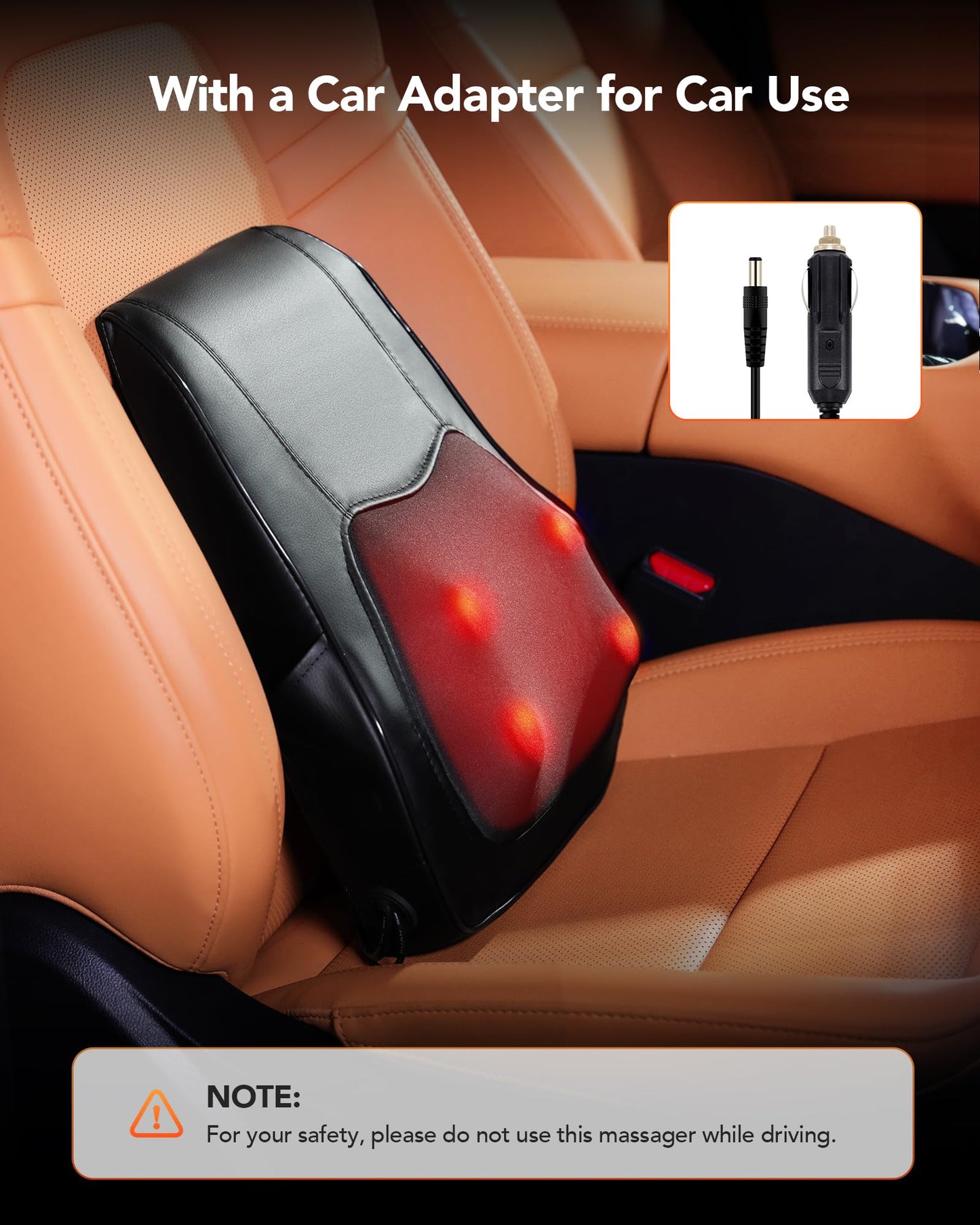 COPYJOY Back Massager with Heat, Neck Massager for Pain Relief Deep Tissue 3D Shiatsu Kneading Electric Massage Pillow for Whole Body Relaxation, Home, Car, Office Use, for Mom, Dad, Women, Men