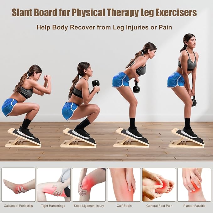 Balance Board for Adults-Anti-Slip Wobble Slant Board for Physical Therapy,Office Balance Beam,Core Strength Trainer-Wooden Rocker Board