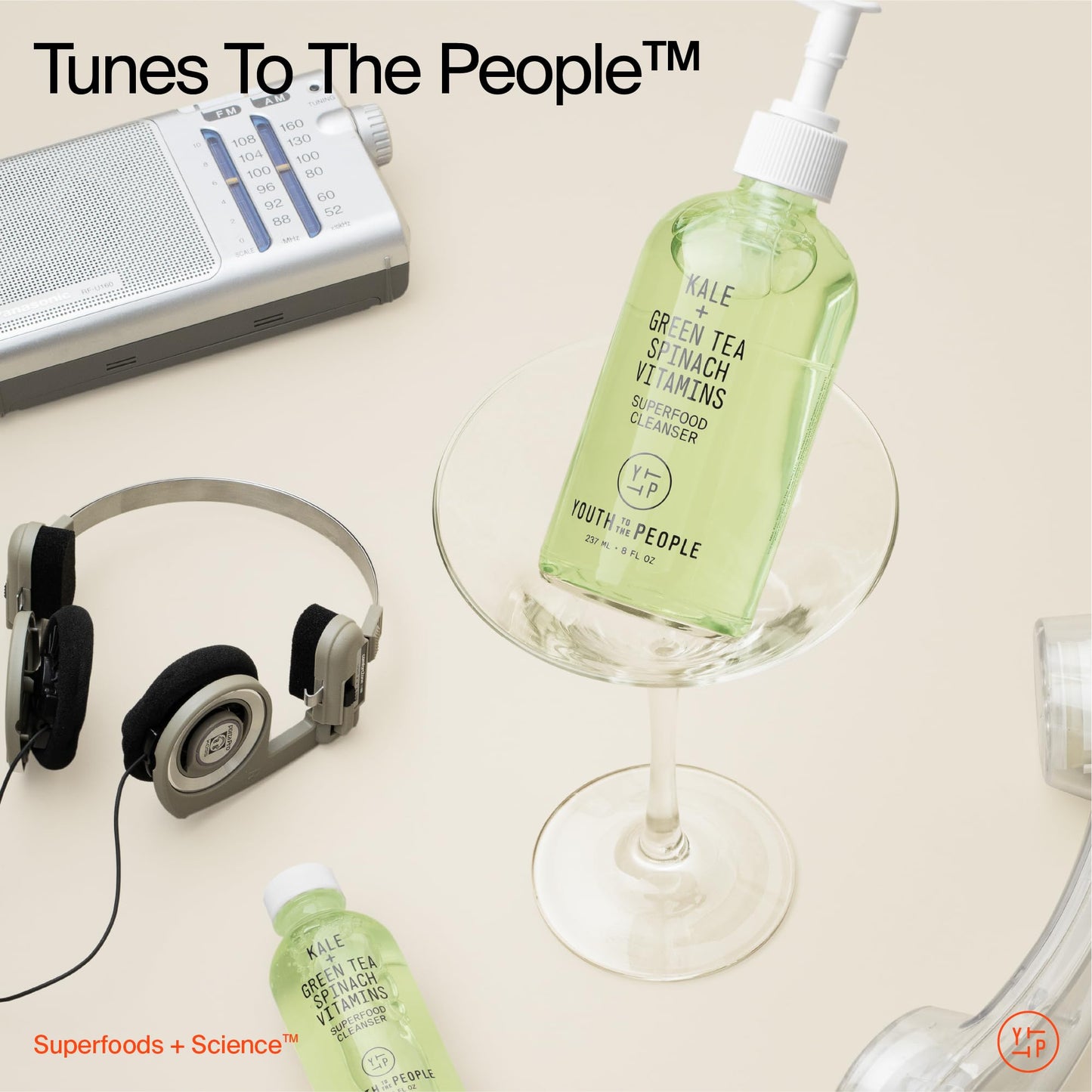 Youth To The People The Headliners Skincare Giftset - 2-Pc Superfood Antioxidant Face Cleanser Set, Full Size & Mini Travel Facial Wash, pH Balance Gentle Makeup Remover, for Pores, Acne, Blemishes