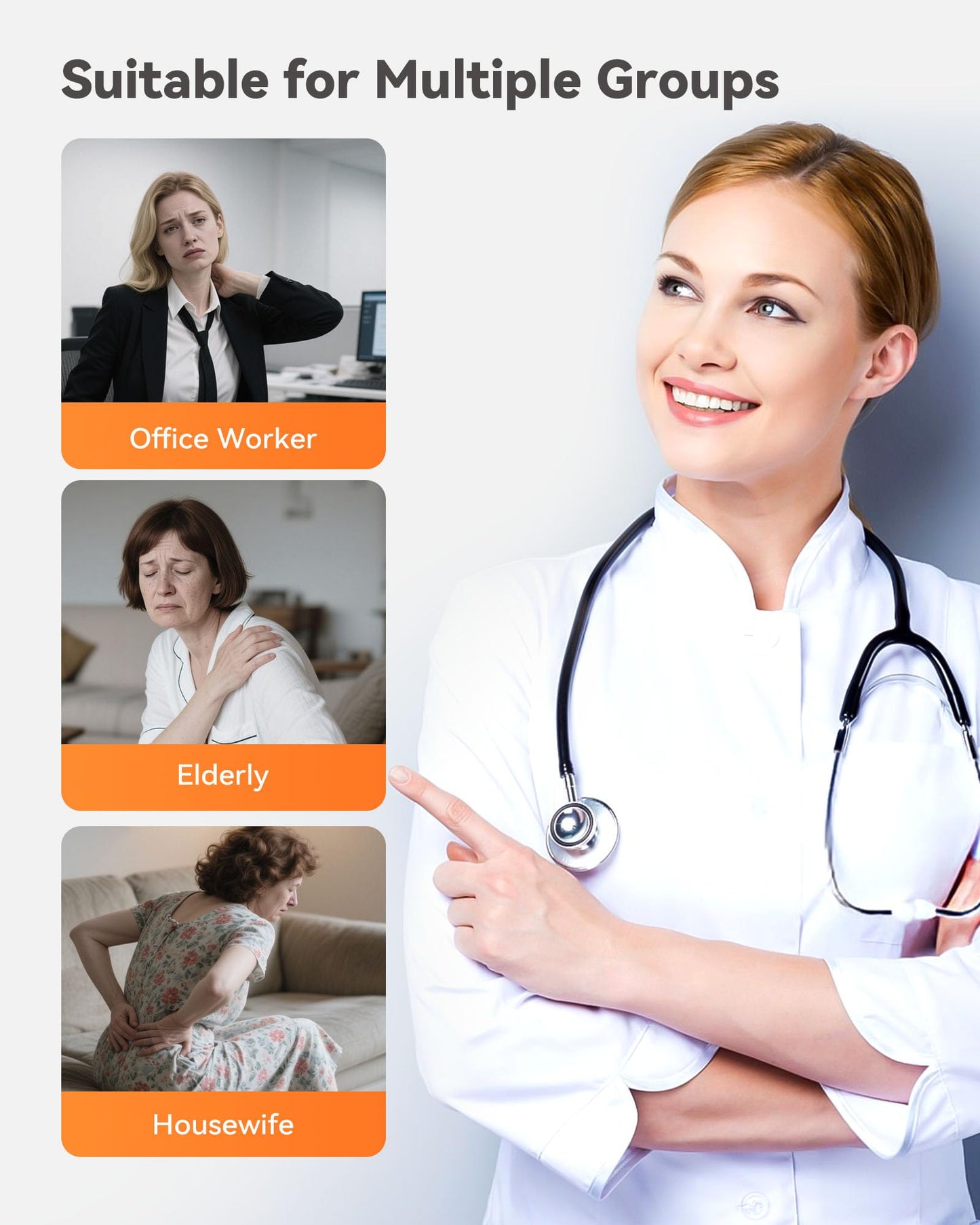 COPYJOY Shiatsu Neck and Back Massager, Corded Electric Neck Massager with Heat for Pain Relief Deep Tissue 4D Kneading Shoulder Massager Pillow for Whole Body Relaxation, Gifts for Mom Dad Women Men