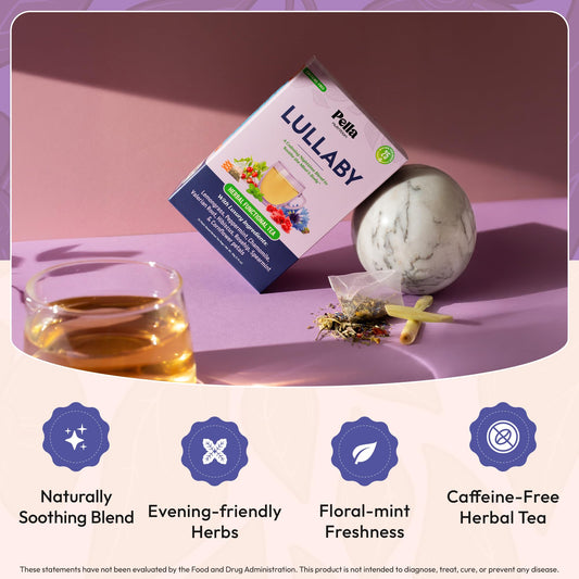 Chamomile Tea with Hibiscus, Peppermint, Spearmint, Rosehip, Valerian Root, Lemongrass, Cornflowers – Kosher, Vegan, No Caffeine – Calming Mint-Citrus Evening Herbal Drink for Relaxation (25 Tea Bags)