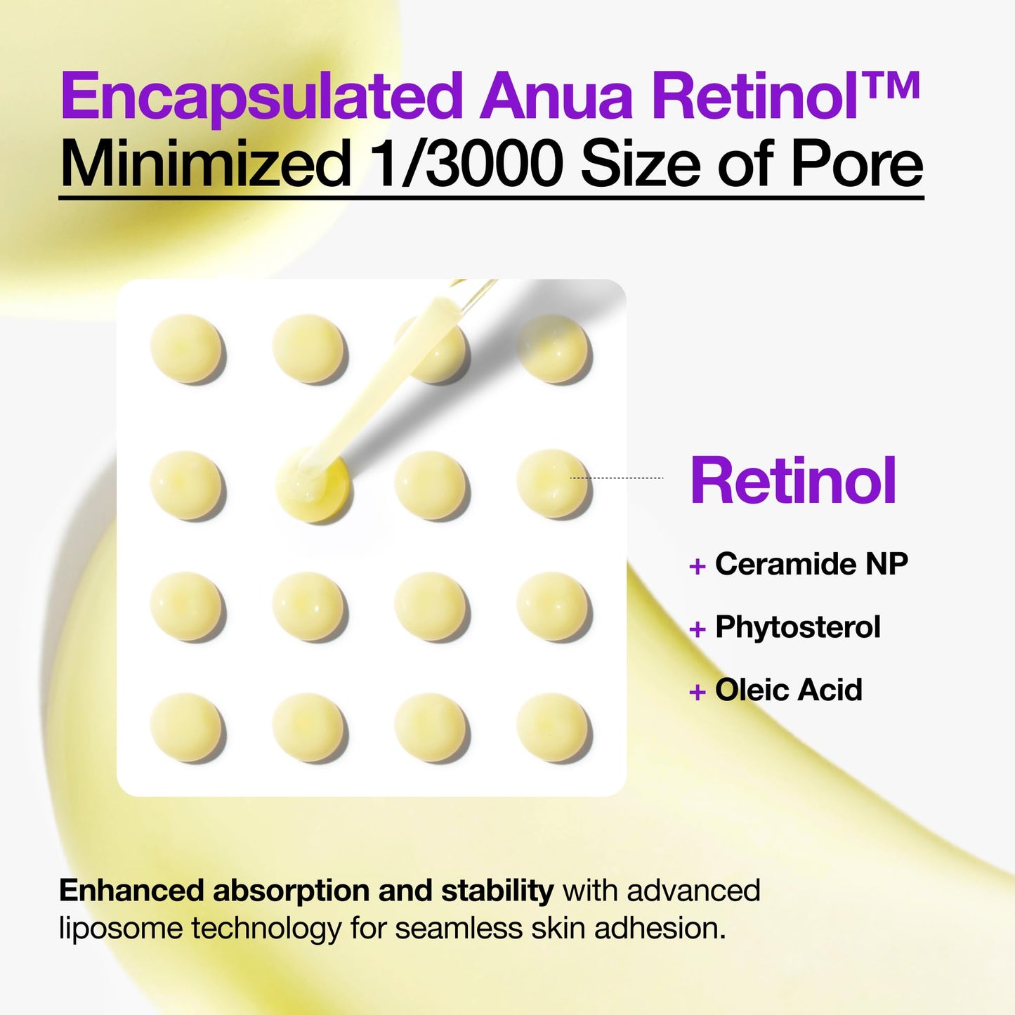 Anua Retinol Serum for Anti-Aging, Textured skin | 0.3% Retinol, 5% Niacinamide, 20+Soothing Ingredients Gentle for Beginner (30ml /1.01 fl.oz.)