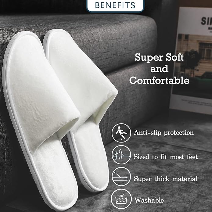 6-10 Pairs Spa Slippers, Non Slip Disposable Slippers For Guest, Washable Reusable, Which Can Be Used As Women Men, House, Indoor, Bathroom, Bedroom, Hotel, Bride Slippers