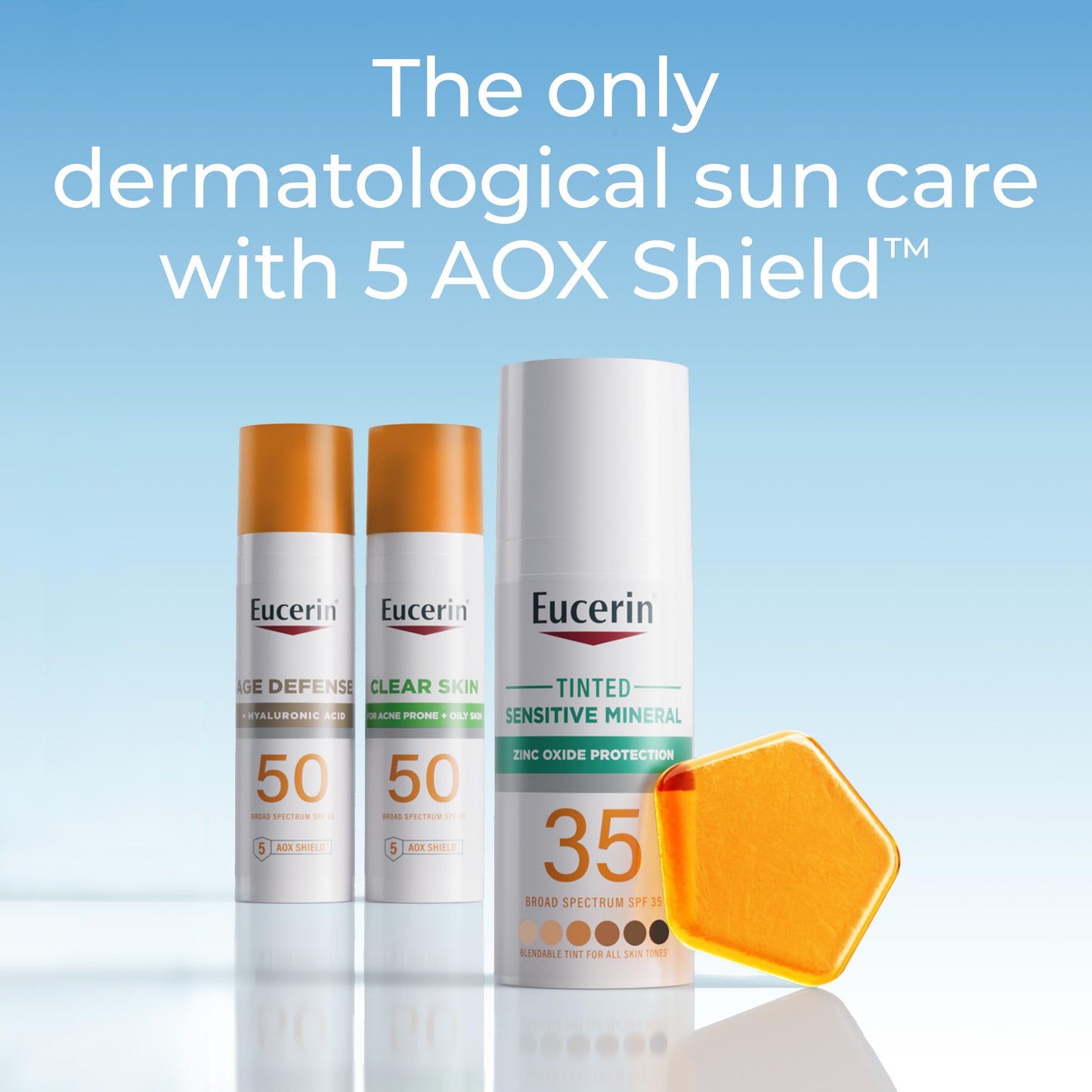 Eucerin Sun Clear Skin Face Sunscreen Lotion SPF 50 for Acne Prone Skin, Hypoallergenic, Fragrance Free Sunscreen SPF 50 with Oil-Absorbing Minerals, 2.5 Fl Oz Bottle