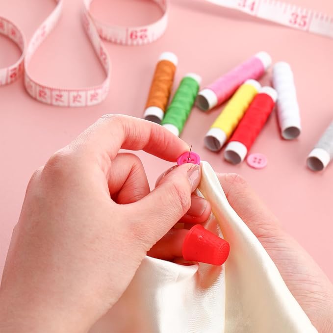 Knitgrip 12 Pack Small Sewing Kit Bulk Emergency Sewing Kit Mini Storage Box with Threads Scissors Needles for Home Travel Beginner