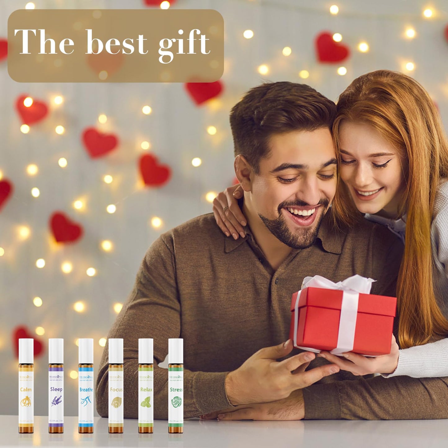 HERBROMAS Aromatherapy Essential Oil Roll On Blend Relaxation Gift for Women, Natural and Pure Essentail Oils with Travel Size Roller Ball Bottle (Sleep, 1)