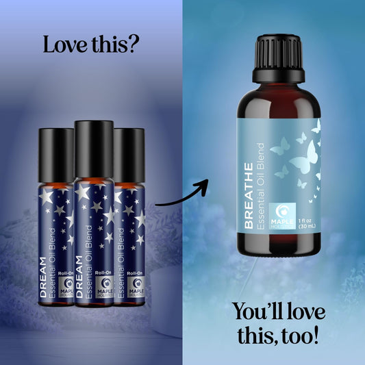 Sleep Essential Oil Roll On - Aromatherapy Essential Oil Roller for Restful Sleep and Relaxation with Pure Lavender & Roman Chamomile - Calming Pre-Diluted Blend for Nighttime Aromatherapy (3-Pack)