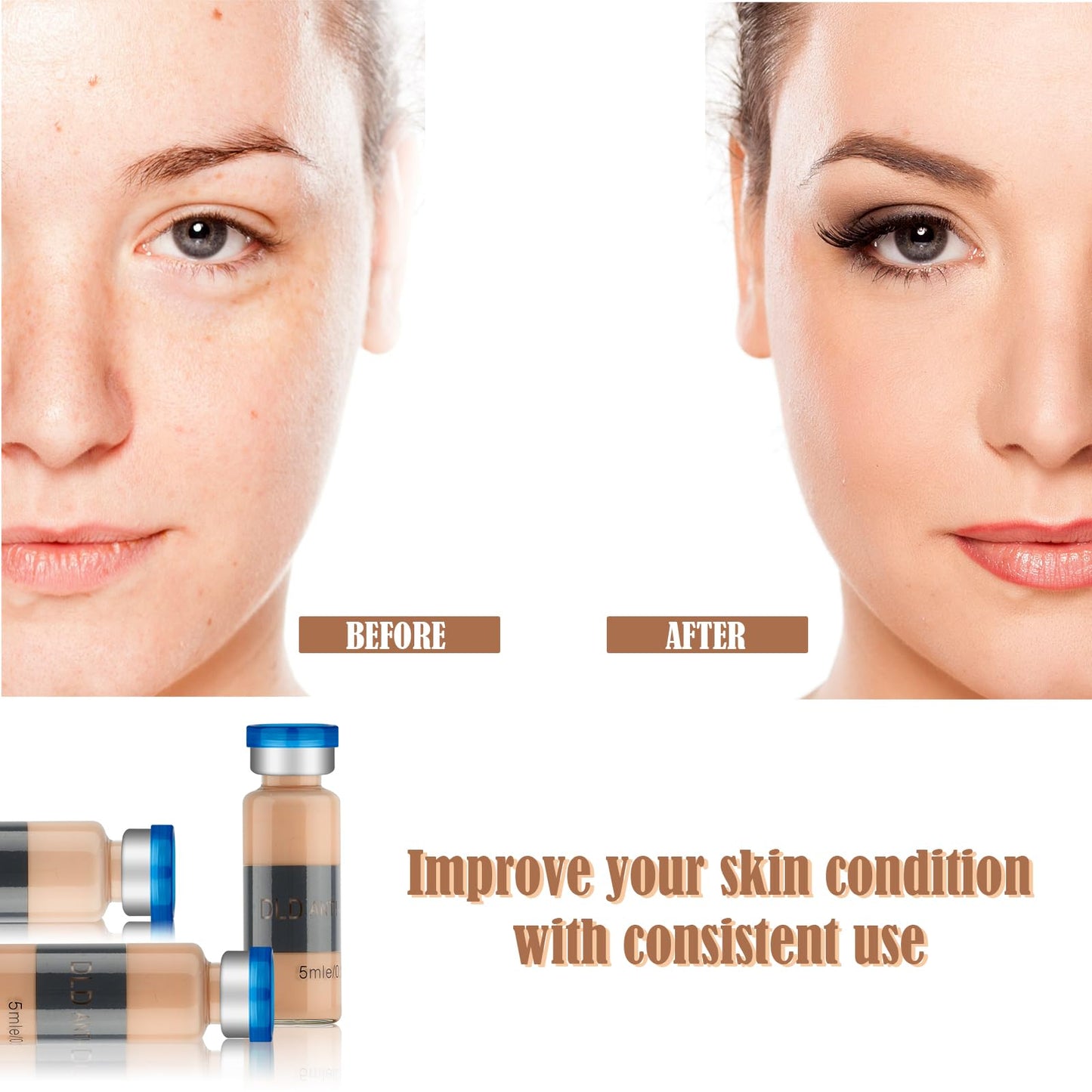 BB Facial Glow Starter Kit Facial Pigment Serum Treatment Kit,Anti-Aging Serum Pigments Set for Micro-needling Skin Treatment 10 Vials 5ml Hyaluronic Acid Ampoule foundation Essence Skin