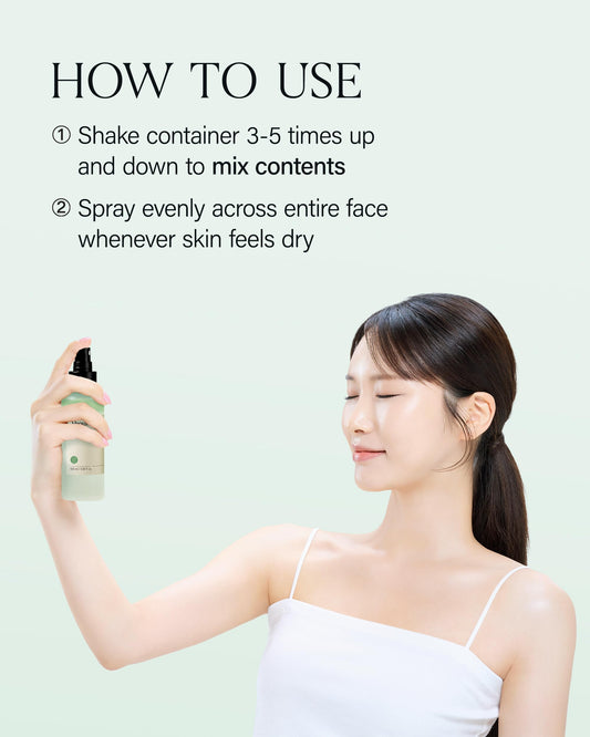 About Me SOOP Calming Aqua Mist – Korean 80.4% Jeju Cypress Water 2-Layer Face Spray for All Skin Types – Daily pH Balancing Mist with Centella & Tea Tree – Korean Skin Care – 4.23oz, 125ml