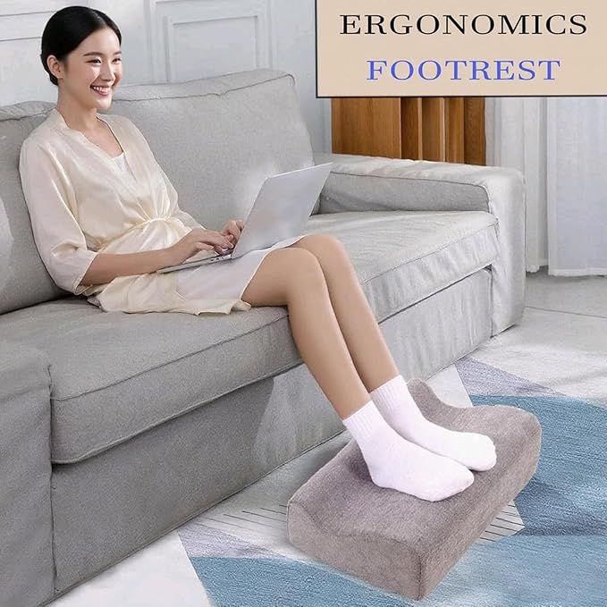Foot Rest for Under Desk at Work,at Work Soft Ergonomic Footrest,Support Foot Pillow,Heel Chair,Leg Elevation Pillow,(Dark Gray)