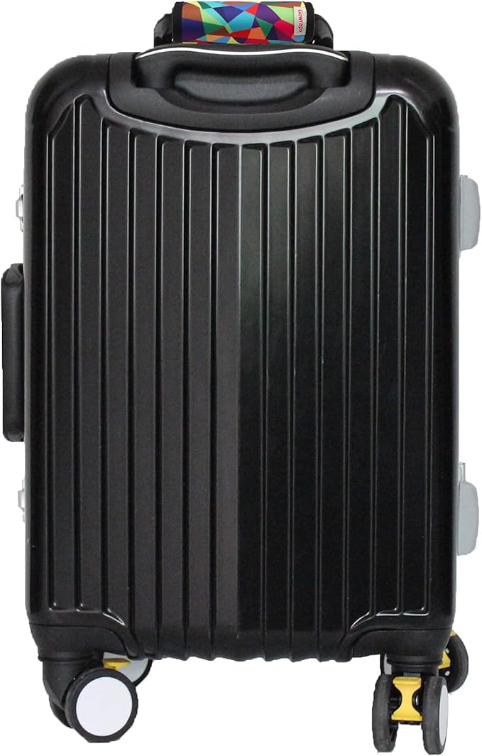 5 Pack Neoprene Luggage Handle Wraps for Suitcase Travel Luggage Tags/Identifiers/Marker/Grips (2.0 Version) (Geometry)