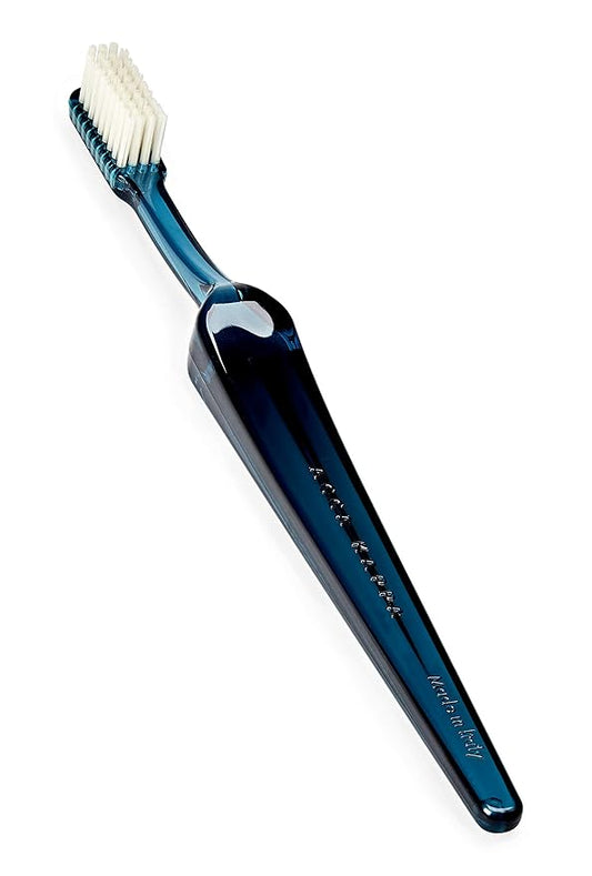 Acca Kappa Lympio Ocean Blue Toothbrush – Medium Nylon Bristles, Art Déco Inspired Design