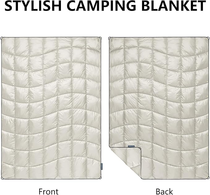 Camping Blanket, Packable Puffy Blankets Lightweight Windproof Waterproof for Outdoors,Hiking, Backpacking,Beach,Car,Picnic,Stadium