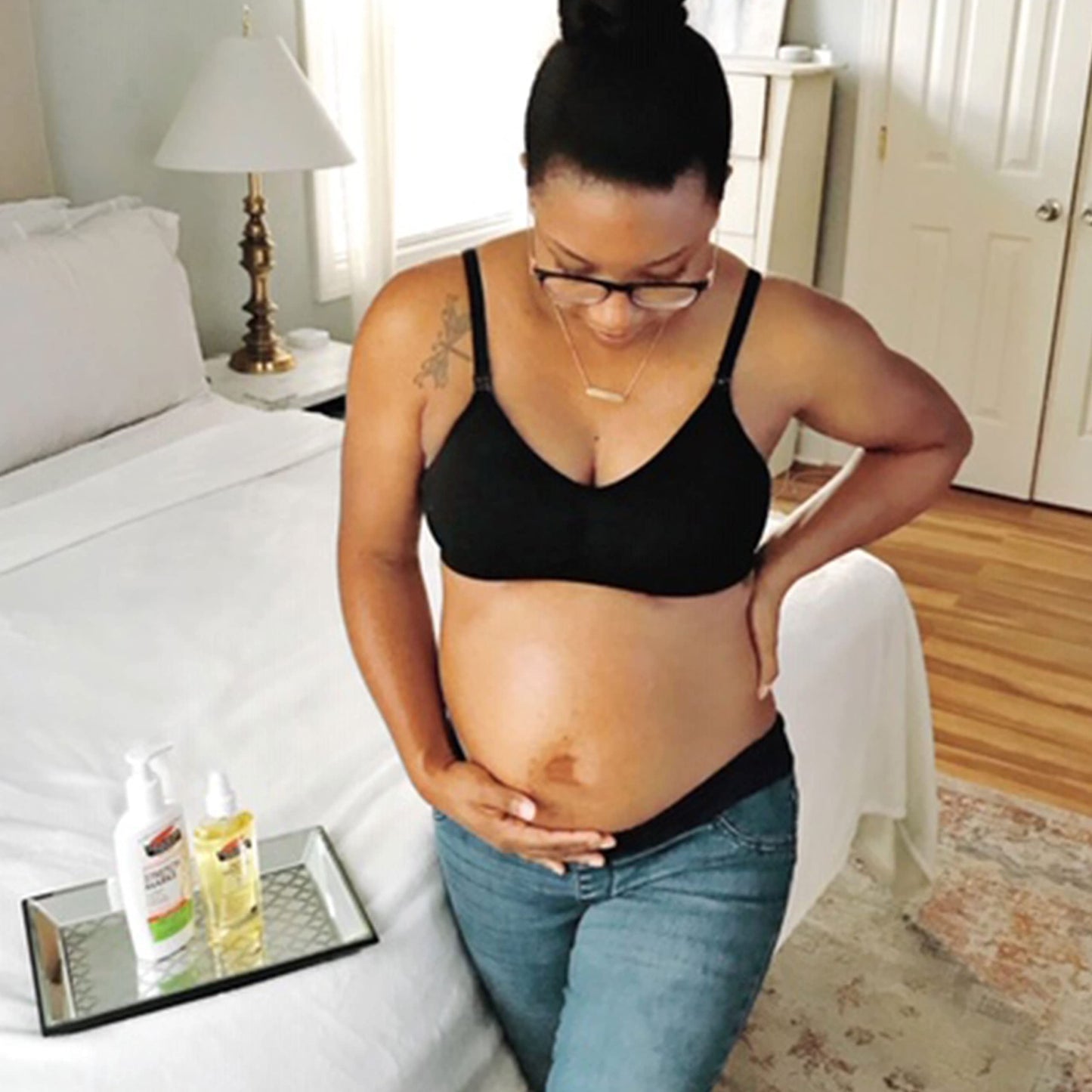 Palmer's Cocoa Butter Formula Skin Therapy Moisturizing Body Oil with Vitamin E & Pure Argan Oil, Deep Body Moisturizer for Dry, Damaged Skin, Scars or Stretch Marks, 2 Ounces