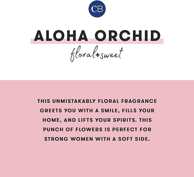 Capri Blue Printed Travel Tin Jar Candle - Luxury Tropical Scented Candles for Home - Long Lasting Soy Wax Blend - Decorative Jar for Home Decor Gift (Aloha Orchid, 8.5 oz)