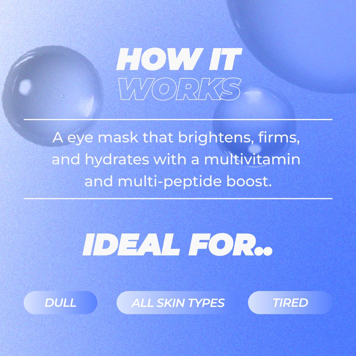 Vitamasques Under Eye Mask, 3-Pack Ultra-Revitalizing Goggle Mask, Korean Skin Care, Hydrates & Smooths Fine Lines & Tired Looking Under Eyes - Hyaluronic Acid & Centella