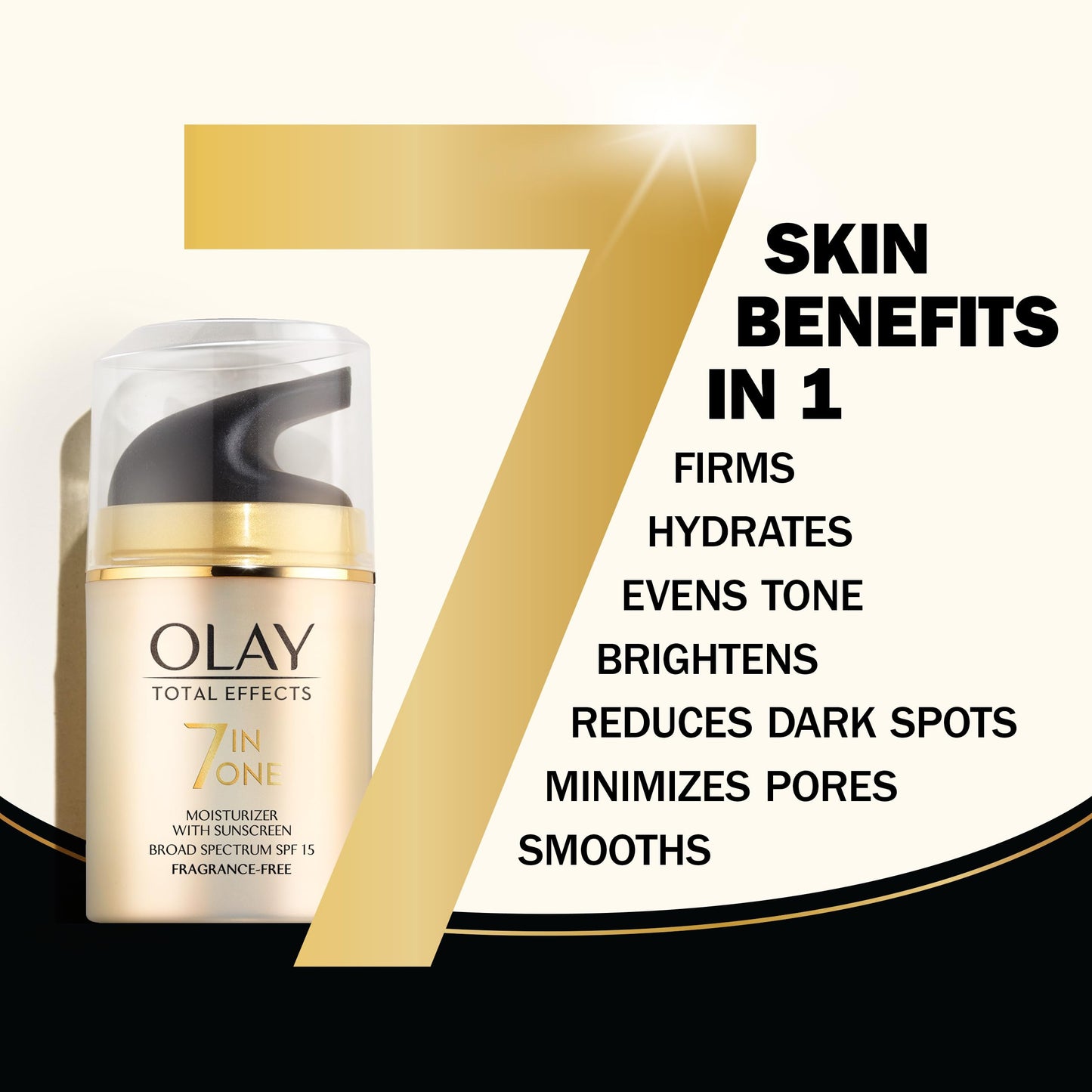 OLAY Total Effects 7-in-1 Anti-Aging Face Moisturizer with SPF 15, Fragrance-Free 1.7 oz