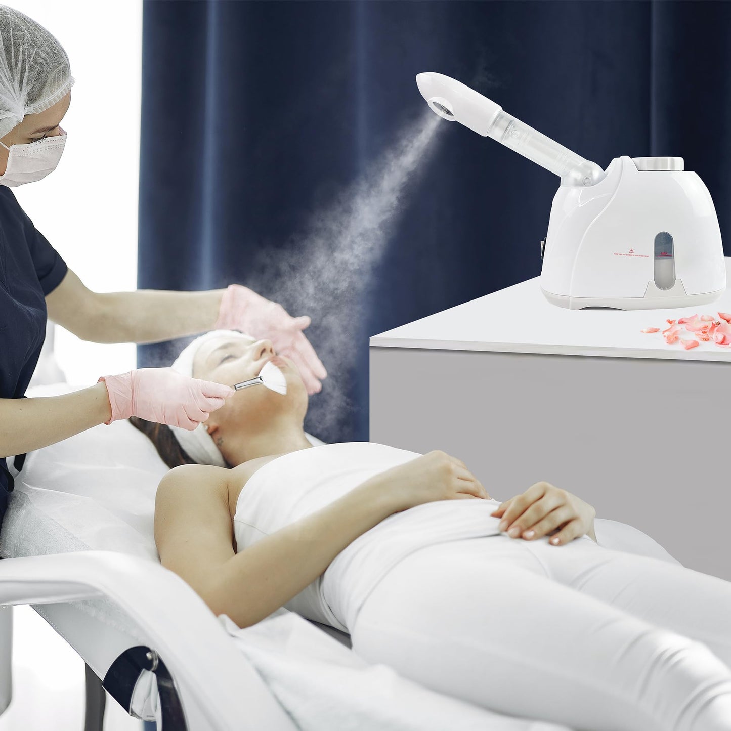 Facial Mist Steamer,YOKYAK Facial Steamers with 360° Rotatable Sprayer, Face Steamer for Facial Deep Cleaning, Hot Mist Humidifier Steam for Face Spa Sinuses Moisturizing, Homeuse or Salon