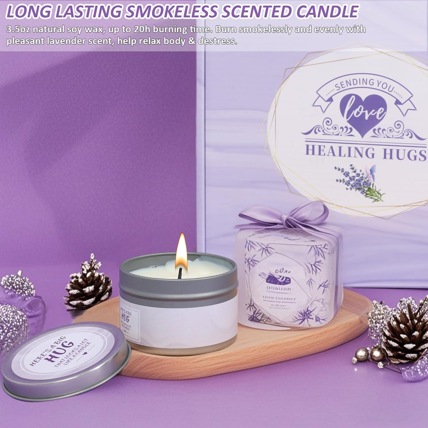 Self Care Get Well Soon Gifts for Women - Spa Care Package for Recovery, Birthday, Sympathy, Thinking of You - Gift Basket for Mom, Wife, Friend, Sister, Her, Encouragement Gift Box