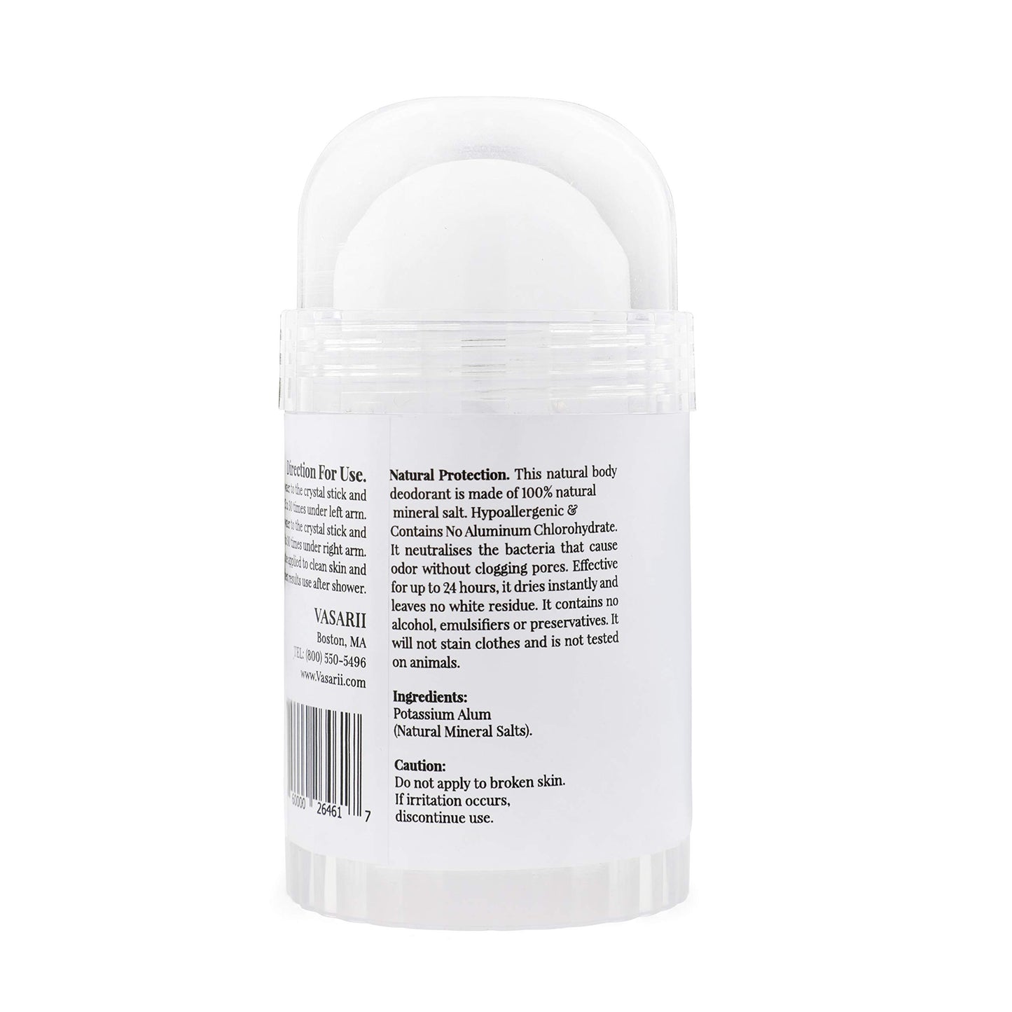 nakd. Thai Crystal Deodorant Stone – 2 Salt Crystal Deodorant Sticks, 4.25 oz. Regular + 2.5 oz. Travel Size – All Natural Unscented and Aluminum Free for Women & Men