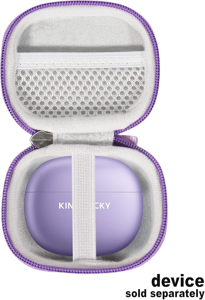 CaseSack Case for King Lucky i121 Clip on Earbuds Open Ear Wireless Bluetooth 5.4 Headphones (Purple)