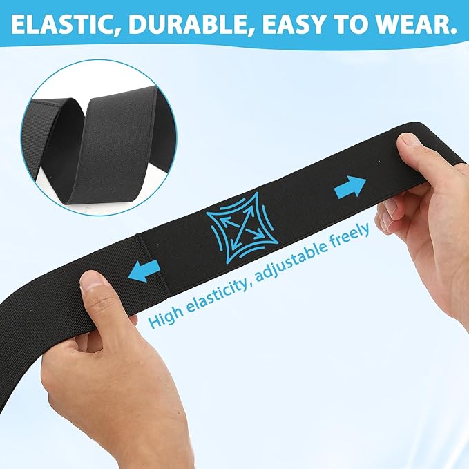 2Pcs Luggage Straps Adjustable and Elastic Equipped with Alloy Buckles Can Hold Multiple Bags Suitable Airport Tourism Suitcase Belt Easy to Operate Freeing Your Hands (Black