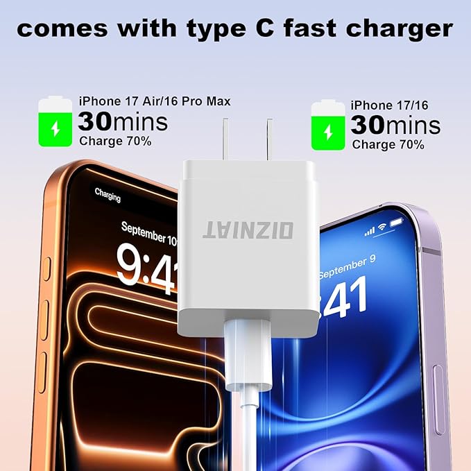 Power Bank,Pink Portable Charger w/Type C Charger Fast Charging & Built in USB C Cable,10000mAh 4 Outputs Battery Pack Clutch Charger for Apple iPhone17-11,Galaxy,Birthday Gifts for Women