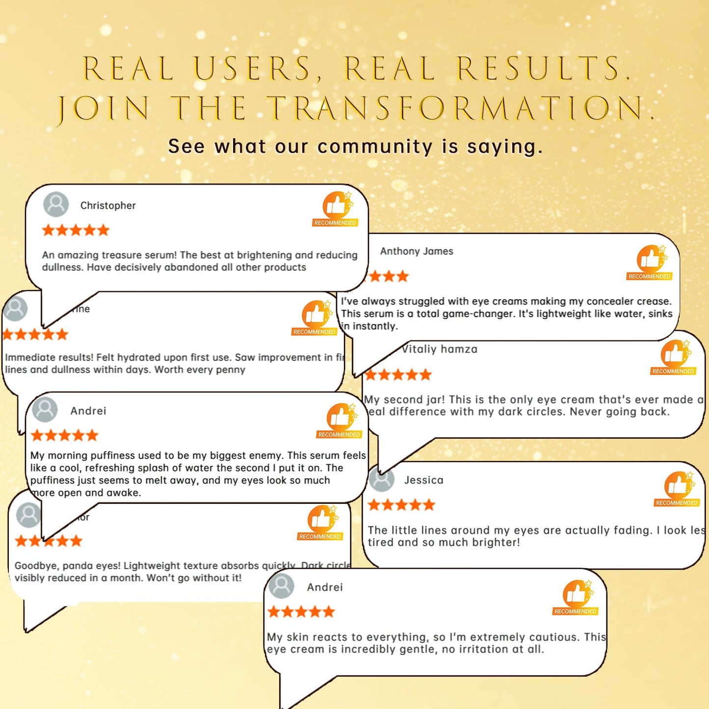 ASAMO Retinol&Caffeine eye serum, Fast Absorbing, Correction for Puffy Eye Bags Fine Lines Dark Circles Wrinkles, 48Hr Hydrating Under Eye Cream, 0.7fl.oz