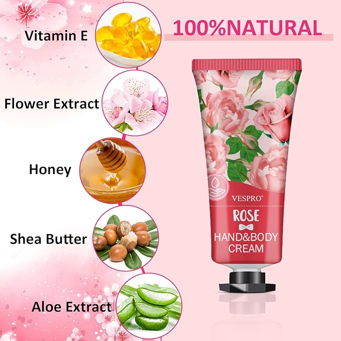 182 Pack Hand Cream Set For Women, Hand Lotion for Bridal Shower Favors, Thank You Gifts, Bridesmaid Gifts, Birthday Gifts and Small Gifts for Women, Hand Lotion Travel Size for Dry Cracked Hands