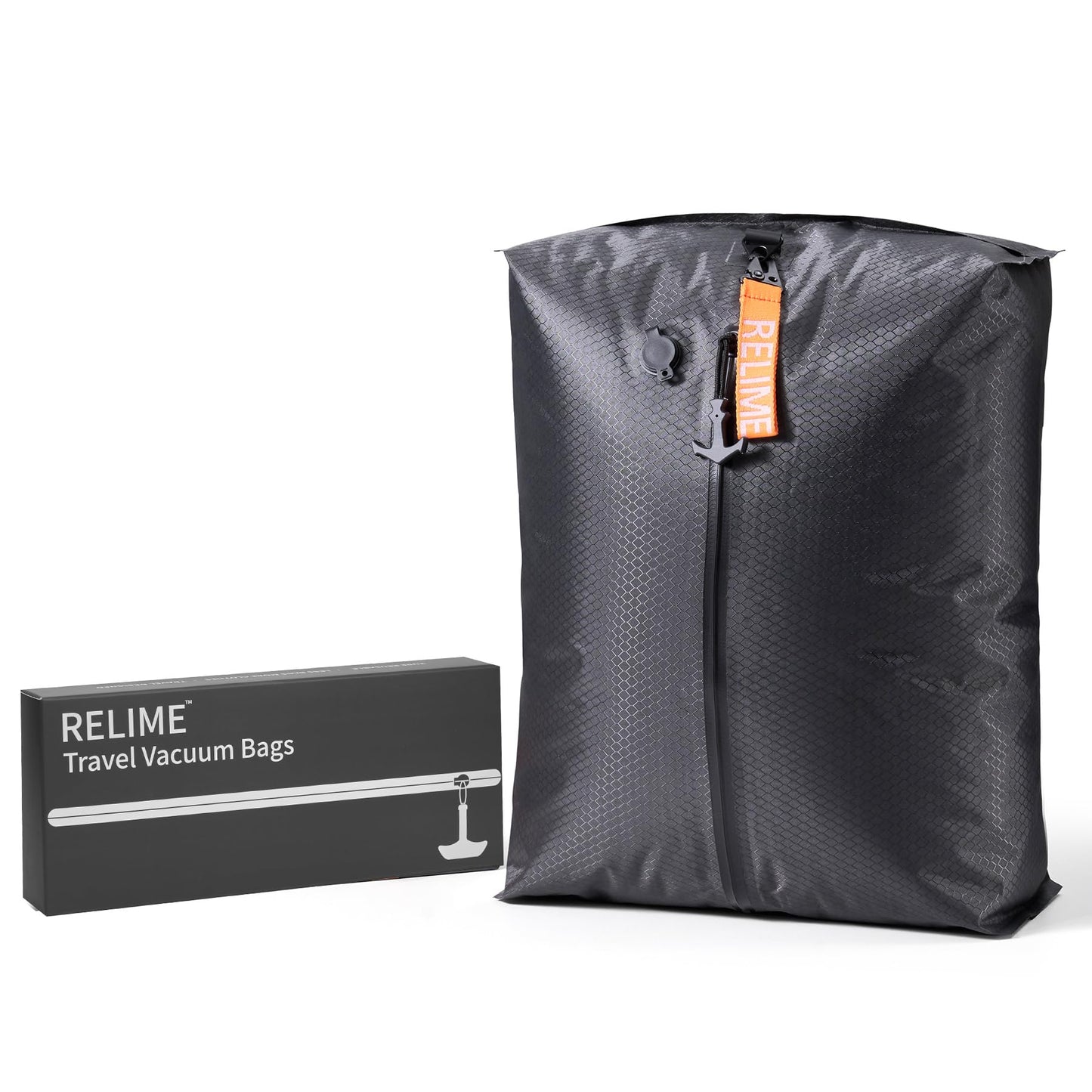 Relime Classic Series Vacuum Bags for Travel Luggage(1 PC No Pump), Compression Bags for Carry On Suitcases and Backpack, Vacuum Seal Packing cube for Cloth Packing