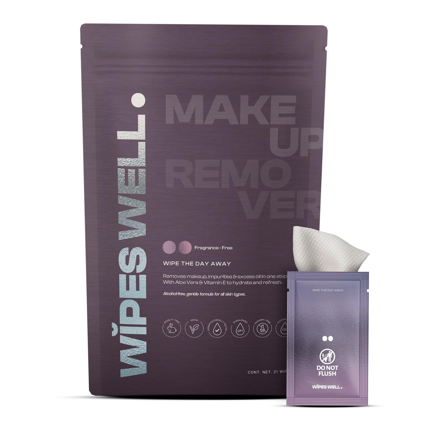 Makeup Remover Wipes with Aloe Vera & Avocado Oil | 21 Ct | Facial wash | Individually Wrapped, Face Wipes, Travel Size, Purse Essentials, Removes Waterproof, Make up remover, Unscented (Pack of 1)