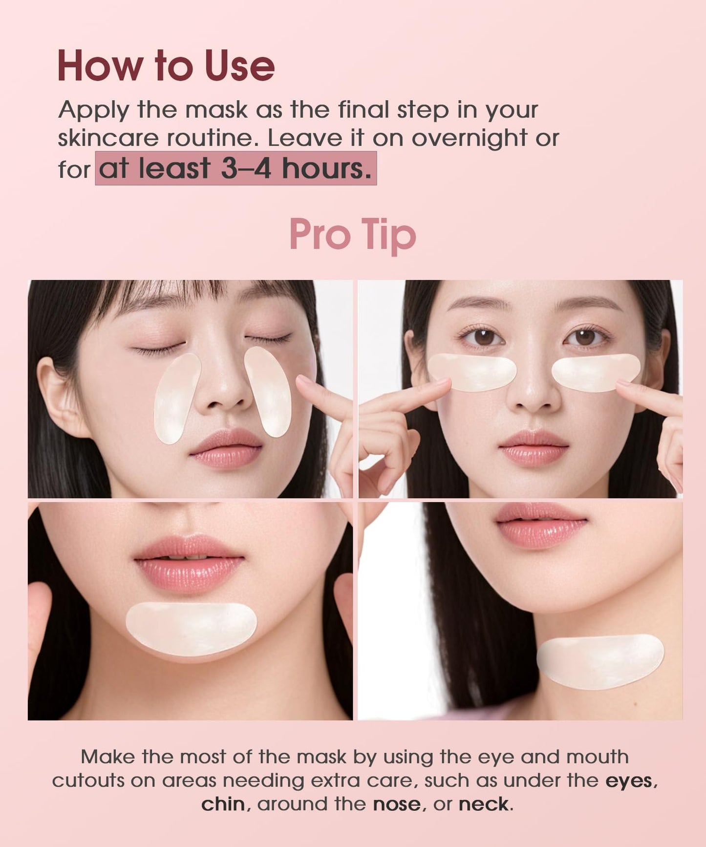 Aehocp Bio-Collagen Face Mask - Korean Skincare, Women's Facial Treatments & Masks, Deep Hydrating Overnight Mask, Firming & Moisturizing, 6-Pack