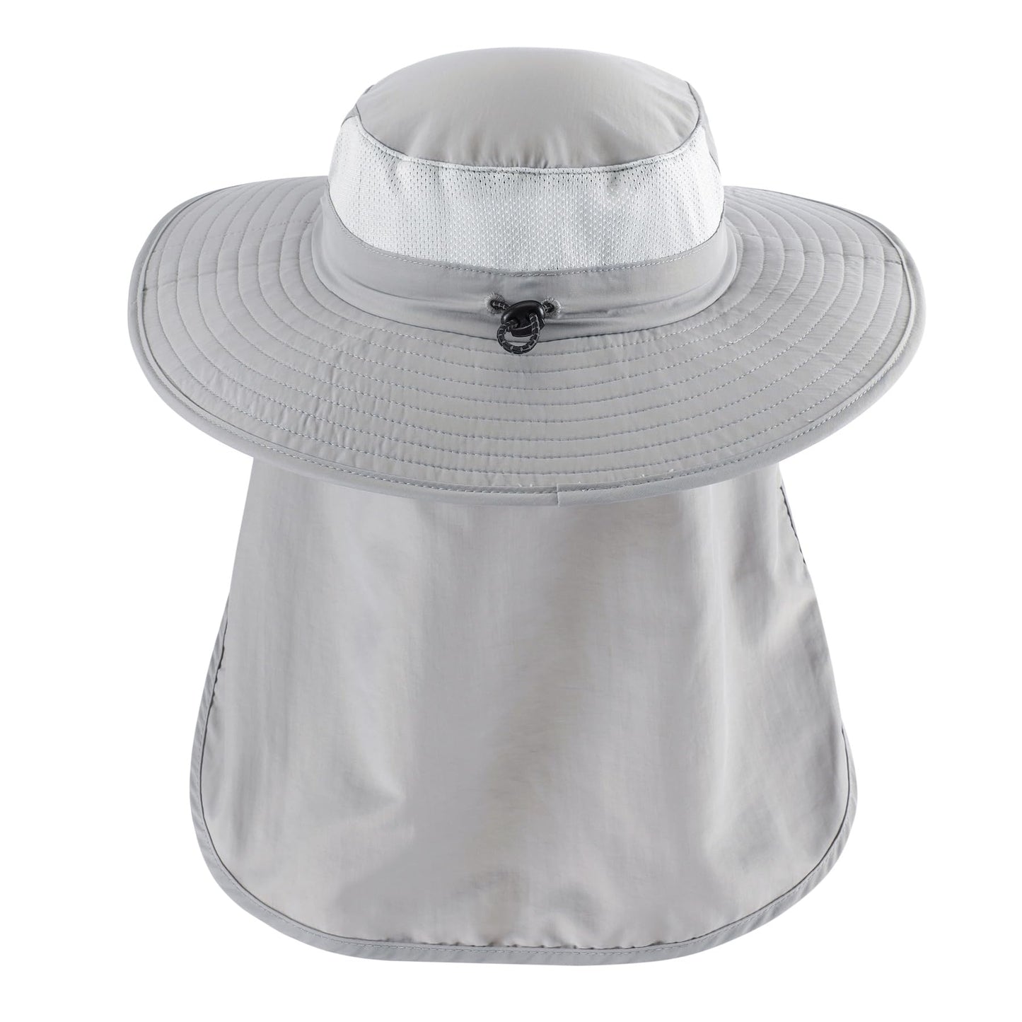 Home Prefer UPF 50+ Sun Hats for Men Women Wide Brim Fishing Hat with Neck Flap Summer Safari UV Protection Bucket Hat Light Grey