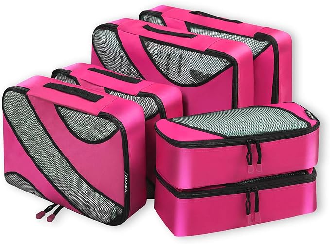 BAGAIL 6 Set Packing Cubes,Travel Luggage Packing Organizers