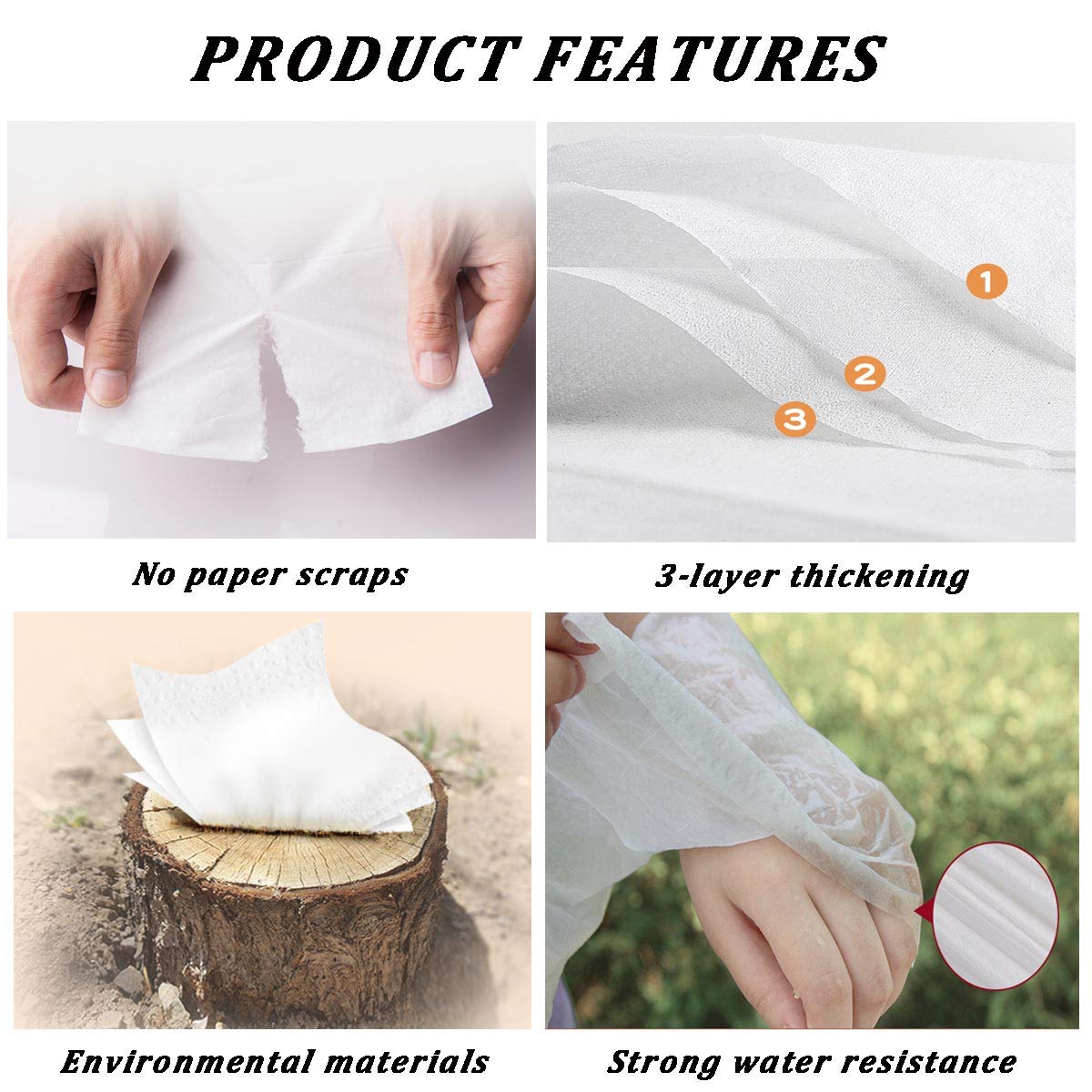 Carstuus Car Tissue Refill, Disposable Facial Tissues, Disposable Face Towel, Facial Tissues Travel Size Pack for Car or Purse, 12 Packets, 360 Sheets, Soft and Comfortable