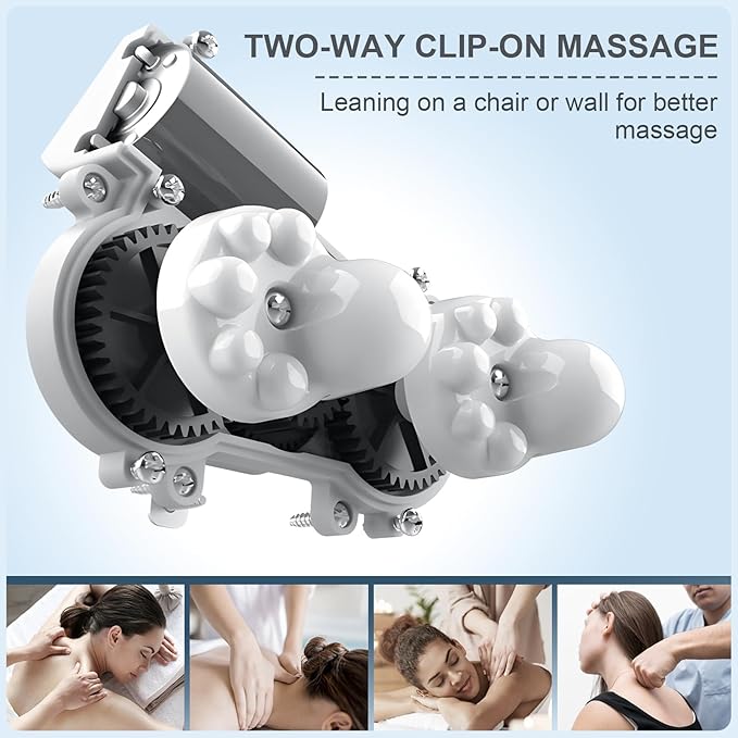 Electric Neck Massager,Portable Heated Kneading Massage Cushion Pillow,Rechargeable Shoulder Neck U-Shaped Massage Shiatsu,for Pain Relief at Home,Car,Office,Travel(Black)