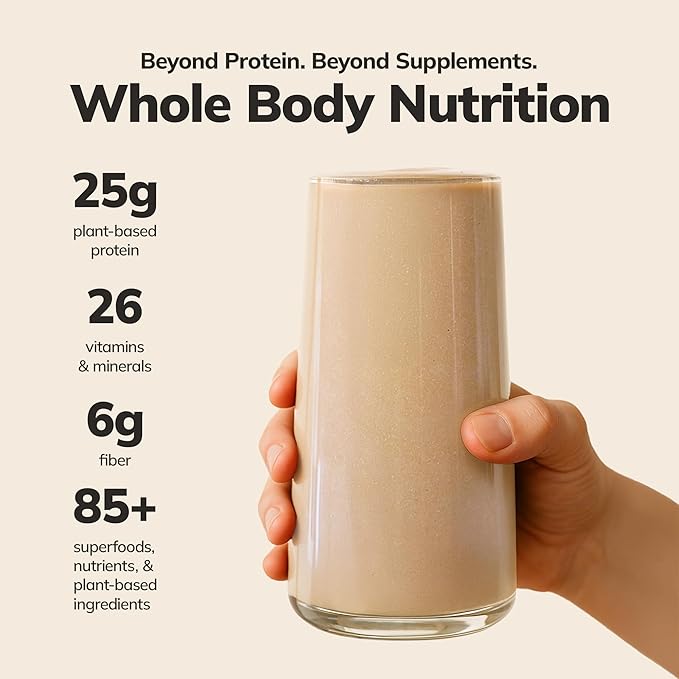 Ka’Chava Whole Body Meal Shake Vanilla, 5-Count Travel Size Sachets – Vegan Protein Powder with 85+ Superfoods – Plant-Based Meal Replacement with Probiotics & Digestive Enzymes – Gluten & Dairy Free