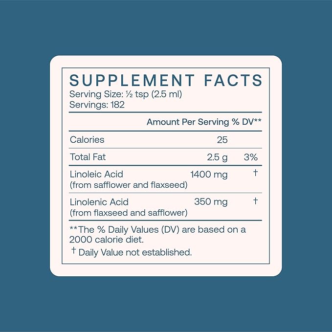 BodyBio Balance Oil - Vegan Omega 3 6 Supplement – Cold-Pressed Safflower & Flaxseed Oil – Supports Brain Function, Healthy Skin, and Mood