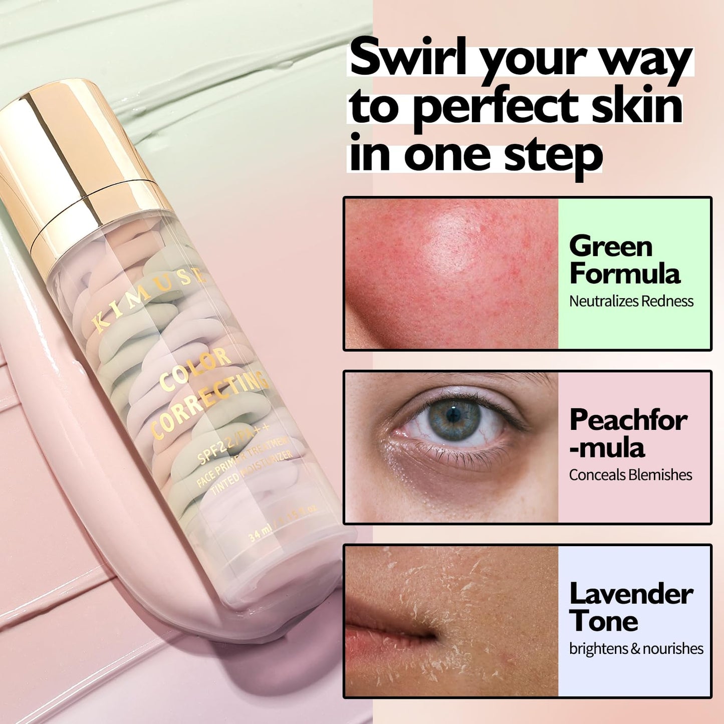 KIMUSE All-in-One Hydrating Multi Balm Stick & Color Correcting Facial Serum