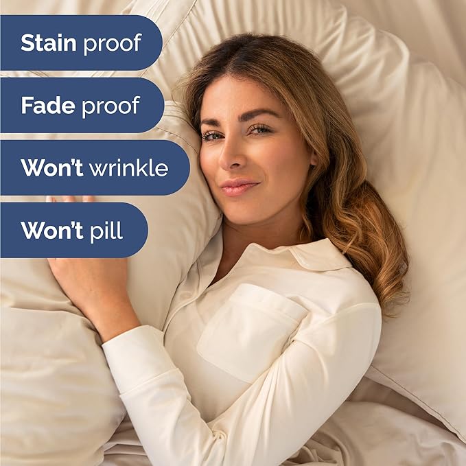 Bulk Case Pack of 16 Sheet Sets - (16) Complete Full Size Sheet Sets with Deep Pockets - Wholesale Bulk Bedding for Hotels, Spas & Airbnbs - Breathable, Cooling, Soft & Wrinkle Free - (Full, Wheat)