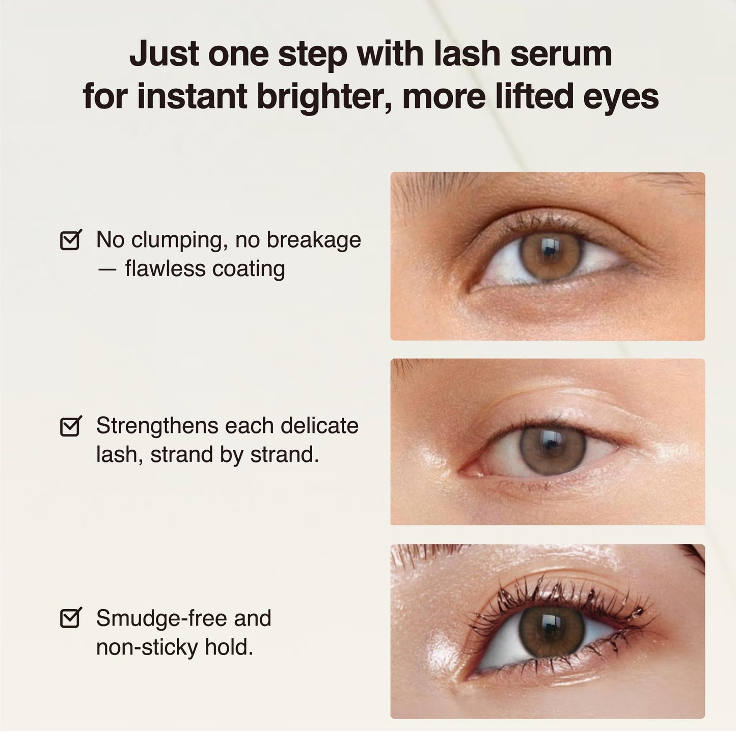 CHOSUNGAH BEAUTY Black Bean Keratin Lash Care Styler – Daytime Protein Lash Serum with Jelly Texture & Mini Brush for Daily Lash Conditioning, 0.3 Fl Oz (9ml)