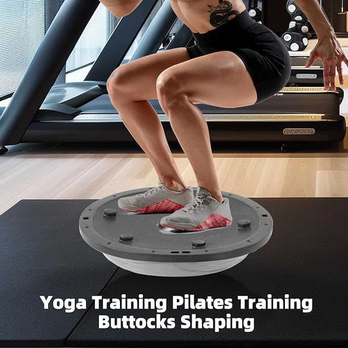 CDEN Balance Trainer Half Ball with Resistance Bands - Strength & Fitness Yoga Equipment, Includes Bonus Foot Pump