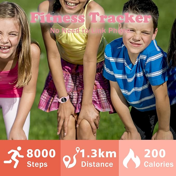 Kids Watches for Girls Boys Digital Sport Watch with Step Counter Pedometer Vibration Alarm Clock, No App Waterproof Fitness Tracker Kids Watch Boys Girls Teens Students Ages 5-16