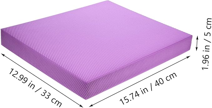 BESPORTBLE Portable Purple Tpe Balance Cushion Non Slip Stability Trainer Pad for Physical Therapy Yoga Core Strength and Mobility Exercises