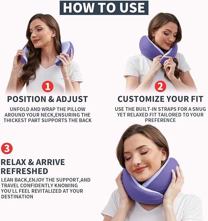 Pillow Pillows Travel Neck for Airplanes Flight Airplane Long Essentials Pain Relief Memory Foam haul Upright Necessities