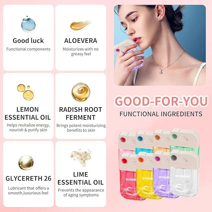 8 Pcs Hydrating Hand Sanitizer Spray, 8 Scents, 10.4 FL. OZ. Portable Sanitizer Spray for Travel Size, 500-Sprays Each Multi-Flavor (8Pcs.)