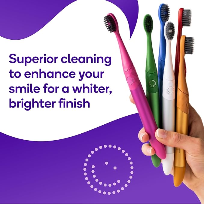 BURST Replacement Heads for Nova Sonic Toothbrush (Green) | Super-Soft Bristles Reduce Risk of Abrasion & Irritation | Tapered Ends Reach Below The Gumline | for a Whiter, Brighter Smile