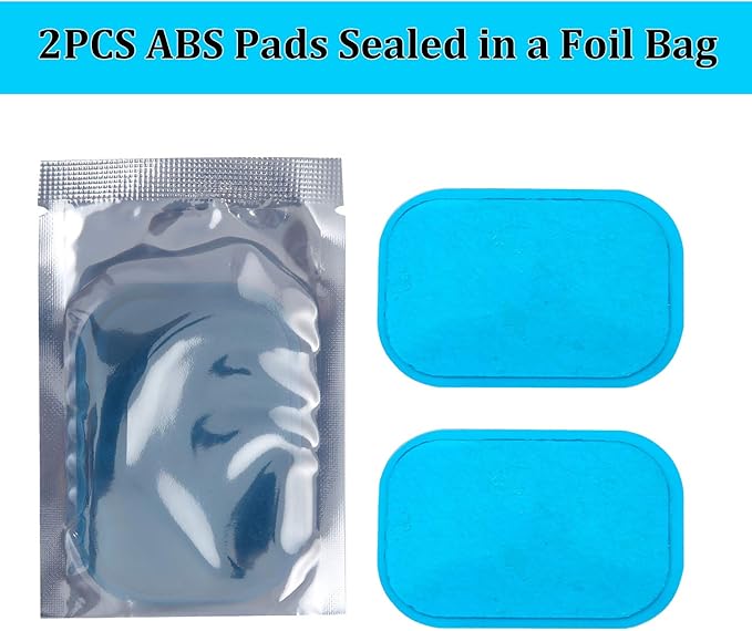 KASBEE ABS Gel Pads, 50PCS Muscle Stimulator Pads Replacement for Ultimate Muscle EMS Toner Abdominal Belt Belly Thigh Flab Arm Leg Waist Workout Trainer Machine