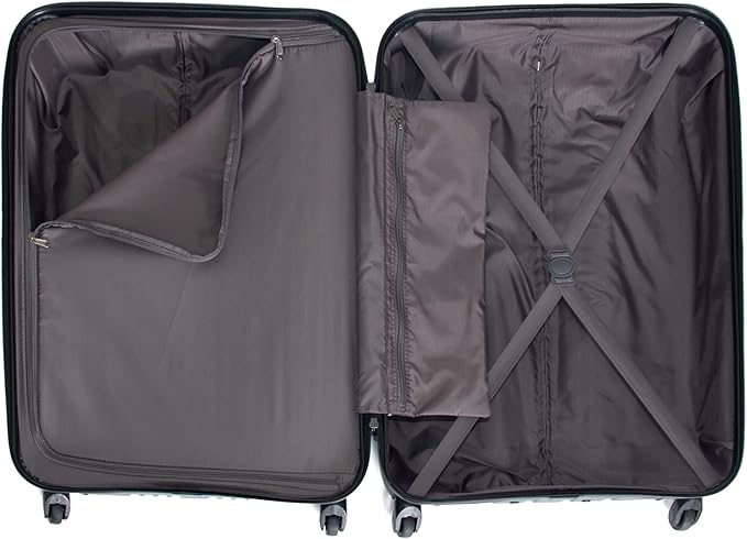 Kenneth Cole REACTION Out of Bounds Lightweight Hardshell 4-Wheel Spinner Luggage, Granite Blue, 28-Inch Checked