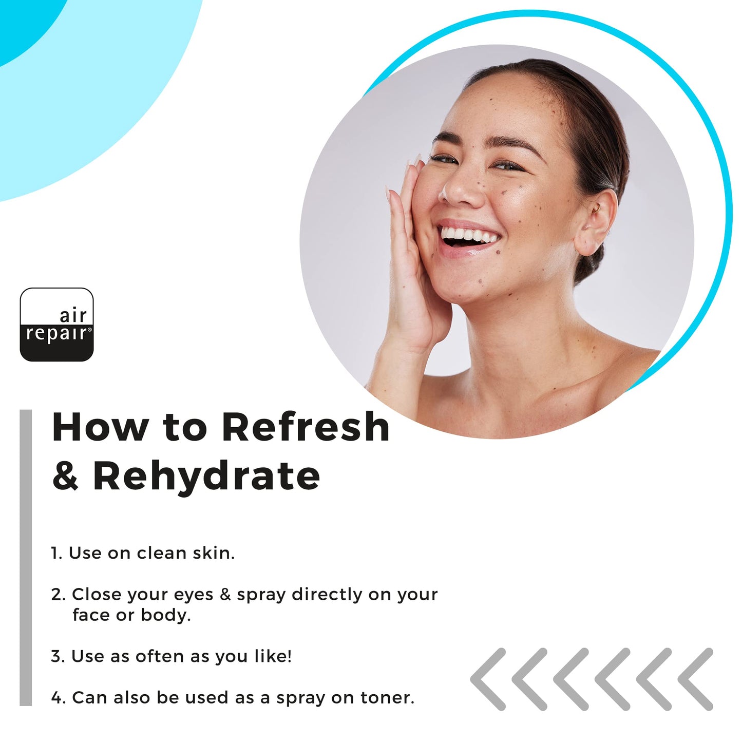 Facial Mist for Skin Care - 59 ml Makeup Face Spray Toner with Hyaluronic Acid Aloe Vera - Moisturizer & Beauty Setting Spray for Skin - Hydrating Face Mist for Dry Skin by Air Repair